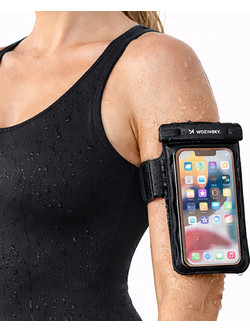Wozinsky WWE-01 waterproof case with PVC armband - black