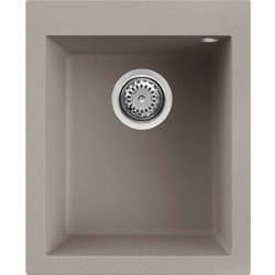 Elleci Quadra 100 Υποκαθήμενος Νεροχύτης Γρανίτη Tortora 41x50cm