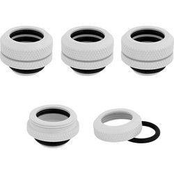 CORSAIR HYDRO X FITTING HARD XF STRAIGHT GLOSSY WHITE 4-PACK (14MM OD COMPRESSION)
