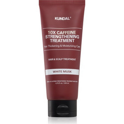 KUNDAL Caffeine 10X White Musk δυναμωτική φροντίδα για εύθραυστα και ταλαιπωρημένα μαλλιά 200 ml