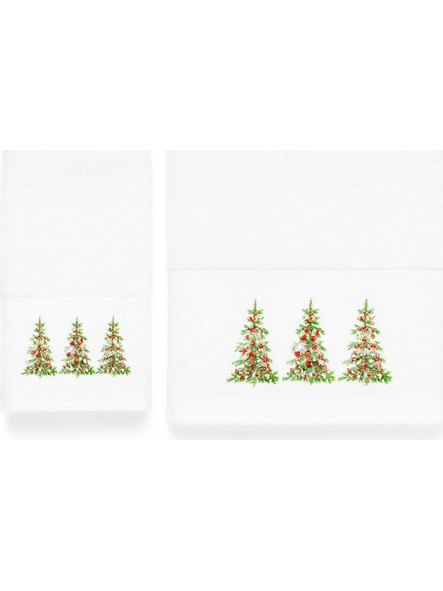 522602 ΣΕΤ ΧΡΙΣΤΟΥΓΕΝΝΙΑΤΙΚΕΣ ΠΕΤΣΕΤΕΣ TREES 100% ΒΑΜΒΑΚΙ ΠΕΝΝΙΕ 500GSM