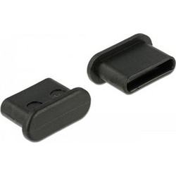Delock Dust Cover For USB Type-C Female Without Grip, 10 Pieces, Black (64014)