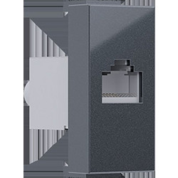 MODYS ΠΡΙΖΑ ΔΙΚΤΥΟΥ ΑΝΘΡΑΚΙ RJ45 CAT.6A IP20 ΜΕ ΘΩΡΑΚΙΣΗ / 10101312546