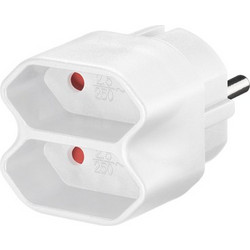 GOOBAY GOOBAY αντάπτορας ρεύματος 51000, 2x Euro, 230V 2.5A, λευκός
