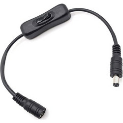 Powertech POWERTECH καλώδιο/διακόπτης τροφοδοσίας CAB-U158, 5.5x2.1mm, 30cm, μαύρο