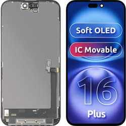 Μονάδα οθόνης LCD MP για Apple iPhone 16 Plus, Soft OLED FHD IC Κινητό μοντέλο, Aftermarket, Μαύρο