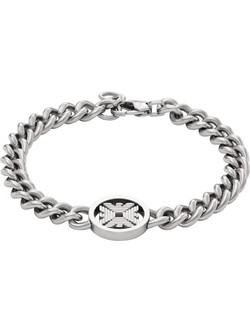 Emporio Armani Ανδρικό Βραχιόλι Αλυσίδα από Ατσάλι Ασημί EGS3041040