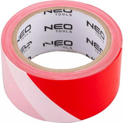 NEO TOOLS Ταινία σήμανσης 50mmx100m κόκκινο-λευκό (56-077)