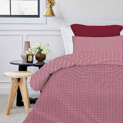 Παπλωματοθήκη Maira (Σετ 3τμχ) Red Wine Astron Υπέρδιπλo 230x250cm 100% Πενιέ Βαμβάκι