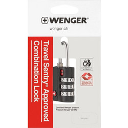 Κλειδαριά Αποσκευών Wenger 6x3x1cm Black 604563