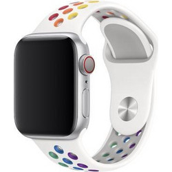 Devia Sport2 Deluxe Λουράκι Δερμάτινο White / Rainbow (Apple Watch 38 / 40 / 41mm)