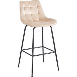 ERMINA BEIGE VELVET ΥΦΑΣΜΑ 75εκ. ΣΚΑΜΠΟ ΜΕΤΑΛΛΙΚΟ 49X50X75-104εκ