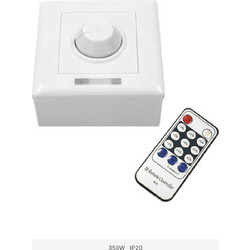GLOBOSTAR(R) DIMMERONIA 73371 AC Triac Dimmer Τοίχου με RF Ασύρματο Χειριστήριο με 1 x 1.5A 350W Κανάλι AC 220-240V 1.5A 350W Max IP20 - Μ8.8 x Π5.7 x Υ8.8cm