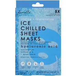Danielle Ice Chilled Sheet Mask Προσώπου με Hyaluronic Acid & Vitamin E 5τμχ