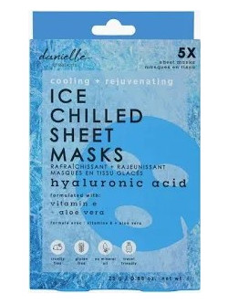 Danielle Ice Chilled Sheet Mask Προσώπου με Hyaluronic Acid & Vitamin E 5τμχ