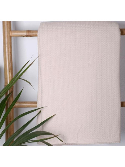 Κουβέρτα Πικέ Υπέρδιπλη Beige 230x265 Sunshine - Sunshine Home