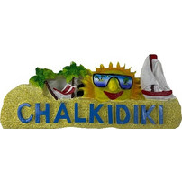 Tουριστικό μαγνητάκι Souvenir - Σετ 12pcs - Resin Magnet - Chalkidiki - 678094