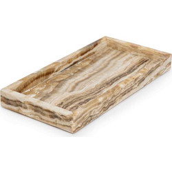 Μαρμάρινος Δίσκος Oρθογώνιος 30 x 15 εκ. Sandal Onyx (Μπεζ)