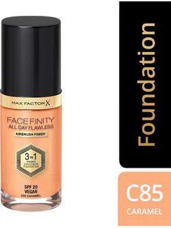 Max Factor Facefinity All Day Flawless 3 In 1 85 Caramel Liquid Foundation SPF20 30ml