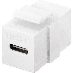 GOOBAY keystone module USB-C 3.2 Gen 2 61262, θηλυκό σε θηλυκό, λευκό