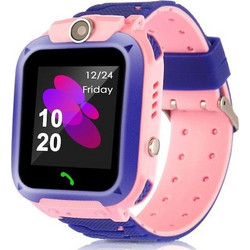 ACP Παιδικό Smartwatch με GPS και Καουτσούκ/Πλαστικό Λουράκι Ροζ Ροζ