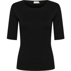 Kaffe Γυναικείο T-shirt Μαύρο Μαύρο