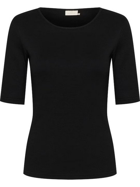 Kaffe Γυναικείο T-shirt Μαύρο Μαύρο