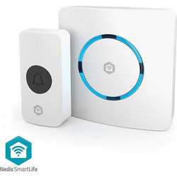 Ασύρματο plug-in smart εσωτερικό κουδούνι με σειρήνα, σε λευκό χρώμα