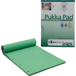 ΜΠΛΟΚ ΣΗΜΕΙΩΣΕΩΝ PUKKA PAD Α4 ΠΡΑΣΙΝΟ ΜΕ ΤΡΥΠΕΣ ΚΑΙ ΠΕΡΙΘΩΡΙΟ IRLREF-50GRE