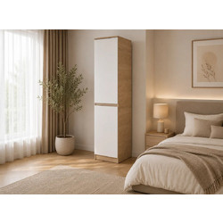 Genomax Μονόφυλλη Ντουλάπα Ρούχων Modul 934 Λευκή 45x52x200cm 1219921314
