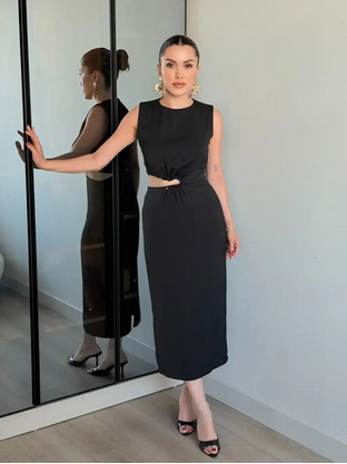 Kinzi Maxi Φόρεμα Μαύρο