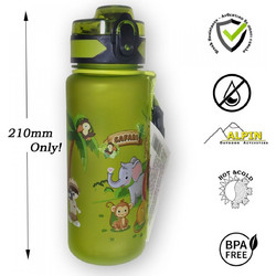 Alpin Outdoor V2 Zoo Παιδικό Μπουκάλι Πλαστικό BPA Free Lime 500ml