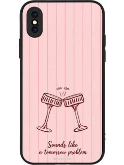 Sonique Stripe Stories Series Θήκη με Σχέδιο «Cin Cin» (iPhone XS / X)