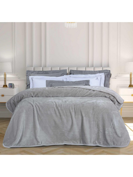 Greenwich Polo Club Κουβερτα Velour Υπερδιπλh 3442 Ασημι Ασημι
