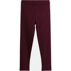 Παιδικό Κολάν για Κορίτσια Ribbed Burgundy ΜΩΒ