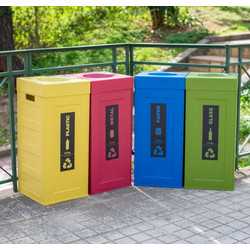 Viomes Σετ Κάδοι Ανακύκλωσης 4 Τεμαχίων Σειρά Kiklos Cubo Colored 1070.1 4Χ70 Λίτρα (4Χ30Χ30X70)