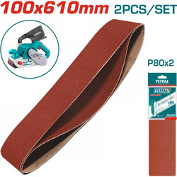 Total Σετ Γυαλόχαρτα 100x610mm 2τεμ Για Tbs12001