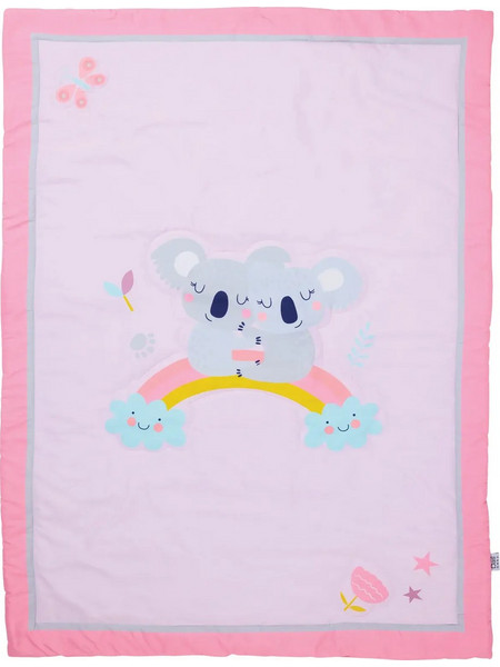 Das Baby Κουβερλι Κουνιας fun 4934 Grey, Pink 110x150