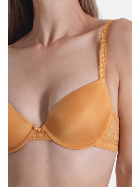 Sassa Push Up Σουτιέν Με Ενίσχυση & Μπανέλα Spacer Flexicup Golden - Gold Ma