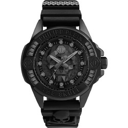 Philipp Plein The kull Ανδρικό Ρολόι με Μαύρο Καουτσούκ Λουράκι PWNAA0322