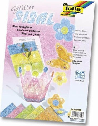 ΧΑΡΤΙΑ SISAL GLITTER 23x33cm 135gr