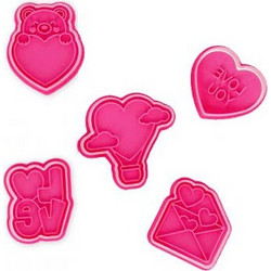 LEGAMI ΦΟΡΜΕΣ ΚΟΠΗΣ ΜΠΙΣΚΟΤΩΝ ΜΕ ΘΕΜΑ VALENTINE COOKIE TIME SET 5 COOKIE CUTTERS VCC0001