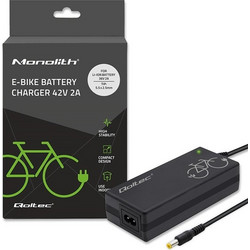 Qoltec 50761 Charger for e-bike batteries 36V | 42V | 2A | 5.5*2.5 50761