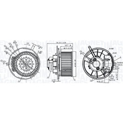 Magneti Marelli 069412776010 - ΒΕΝΤΙΛΑΤΕΡ ΕΣΩΤ.ΧΩΡΟΥ AUDI A3 8P1 1.6 -2012. GOLF V-VI -2008