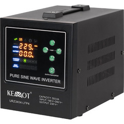 KEMOT PROsinus-500-LiFePo4 emergency power supply - a pure sine wave inverter with a 12V charging function, 230V, 500VA/300W