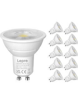 LEPRO 200084-DW-EU-10 Λαμπτήρας LED GU10 Ρυθμιζόμενος, 4,5 W, 345 lm, 6500 K, 38 10 Τεμ