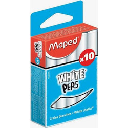 Σετ 10 Λευκές Κιμωλίες Maped