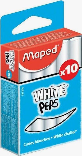 Σετ 10 Λευκές Κιμωλίες Maped