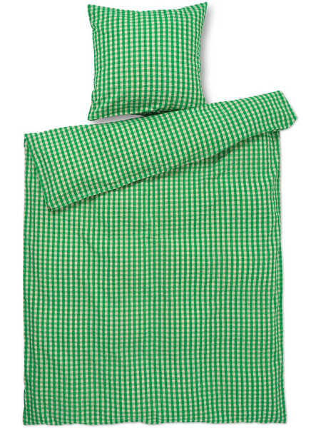 Juna - Baek&Bolge Bed Linen 140x220 cm - Green & Sand