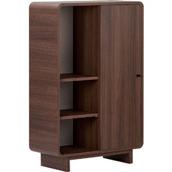 Ντουλάπι Torina 632NRD1142 70x34x110cm Walnut Μοριοσανίδα, Μελαμίνη